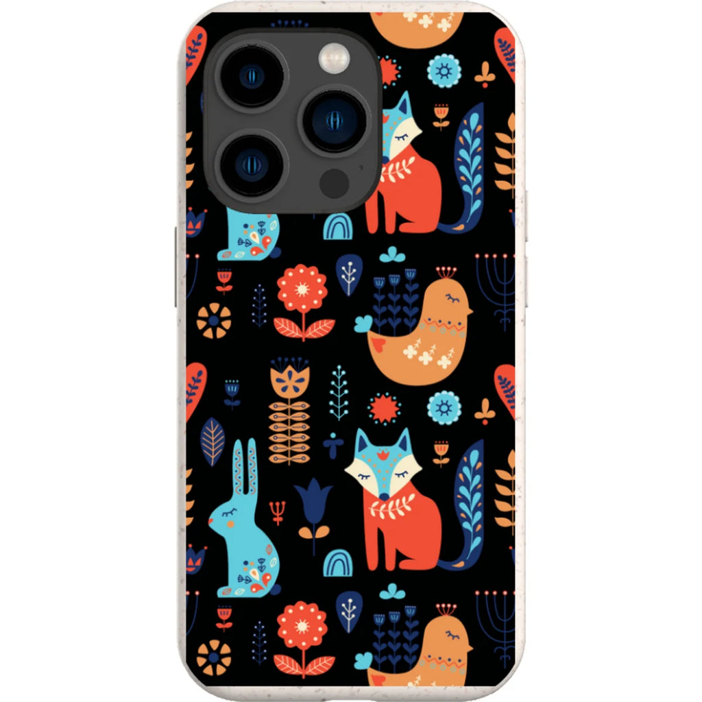 Nordic Ornament Black — iPhone 15 Pro iPhone Bio-degradable Case — Finnaij