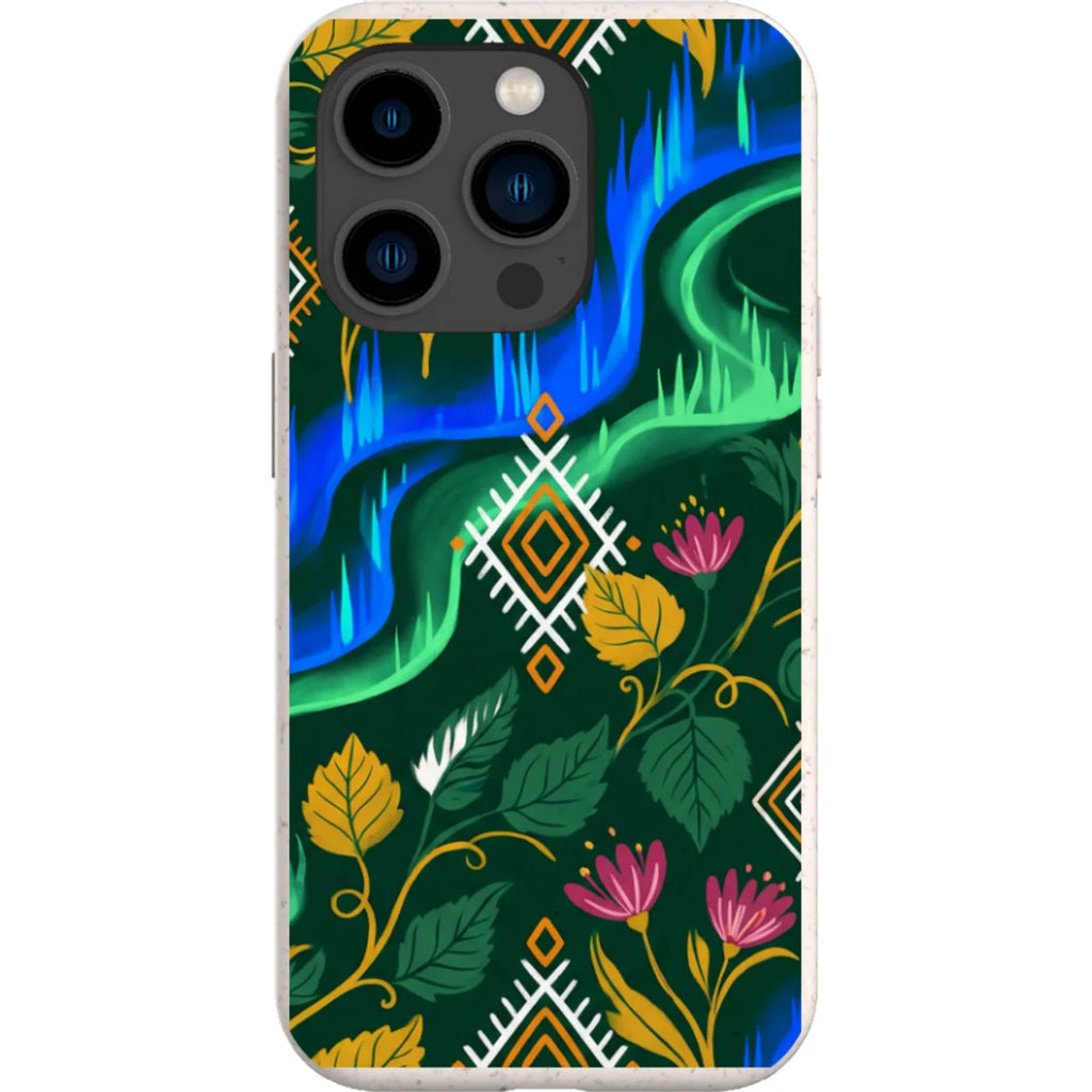Aurora Birch Bloom by Aino Kallio — iPhone 15 Pro iPhone Bio-degradable Case — Finnaij