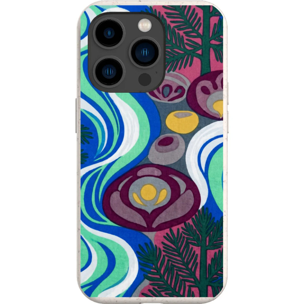 Sauna Bloom Motif by Aino Kallio — iPhone 15 Pro iPhone Bio-degradable Case — Finnaij