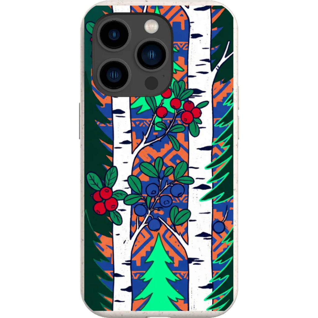 Nordic Forest by Aino Kallio — iPhone 15 Pro iPhone Bio-degradable Case — Finnaij