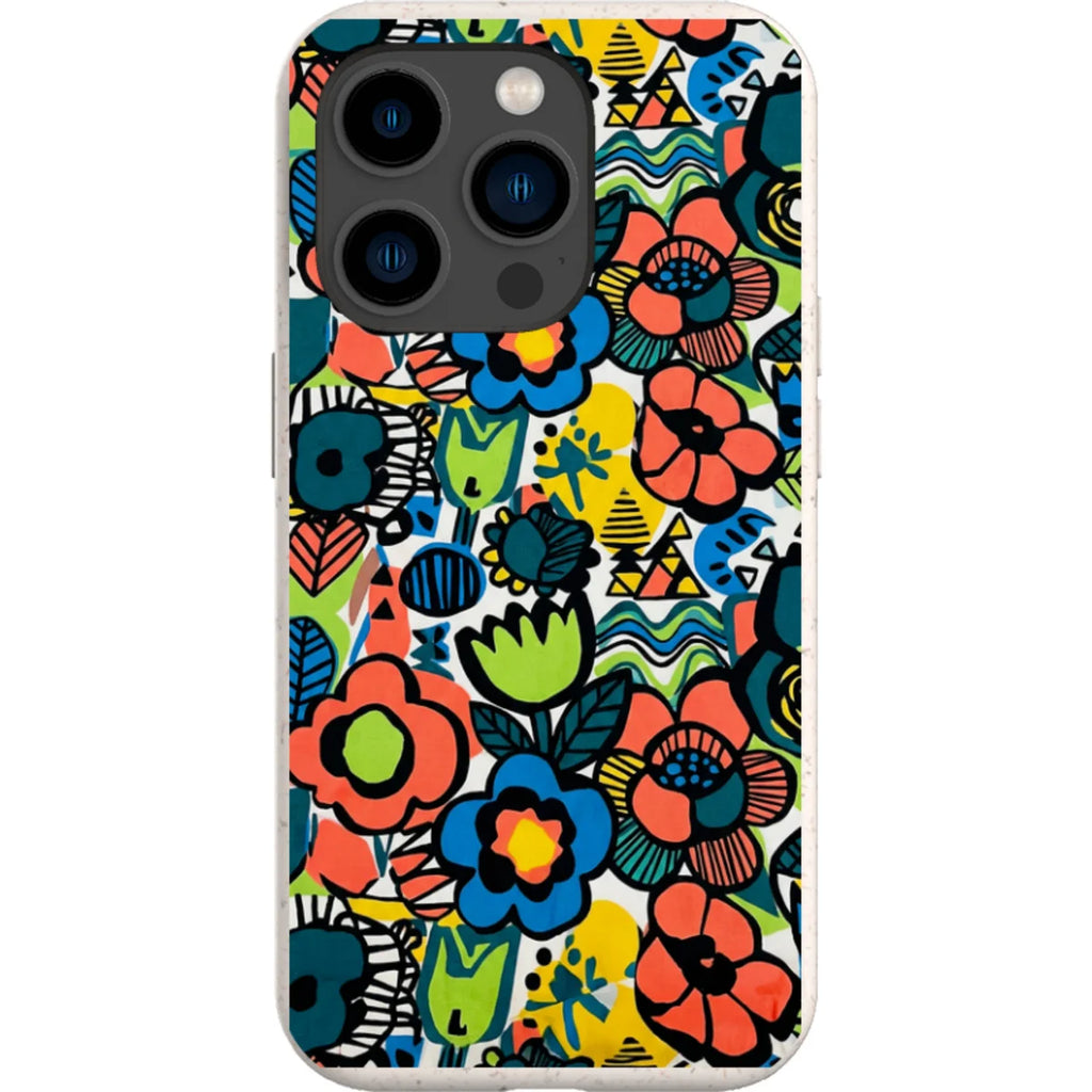 Floral Street Nordic by Salla Niemi — iPhone 15 Pro iPhone Bio-degradable Case — Finnaij