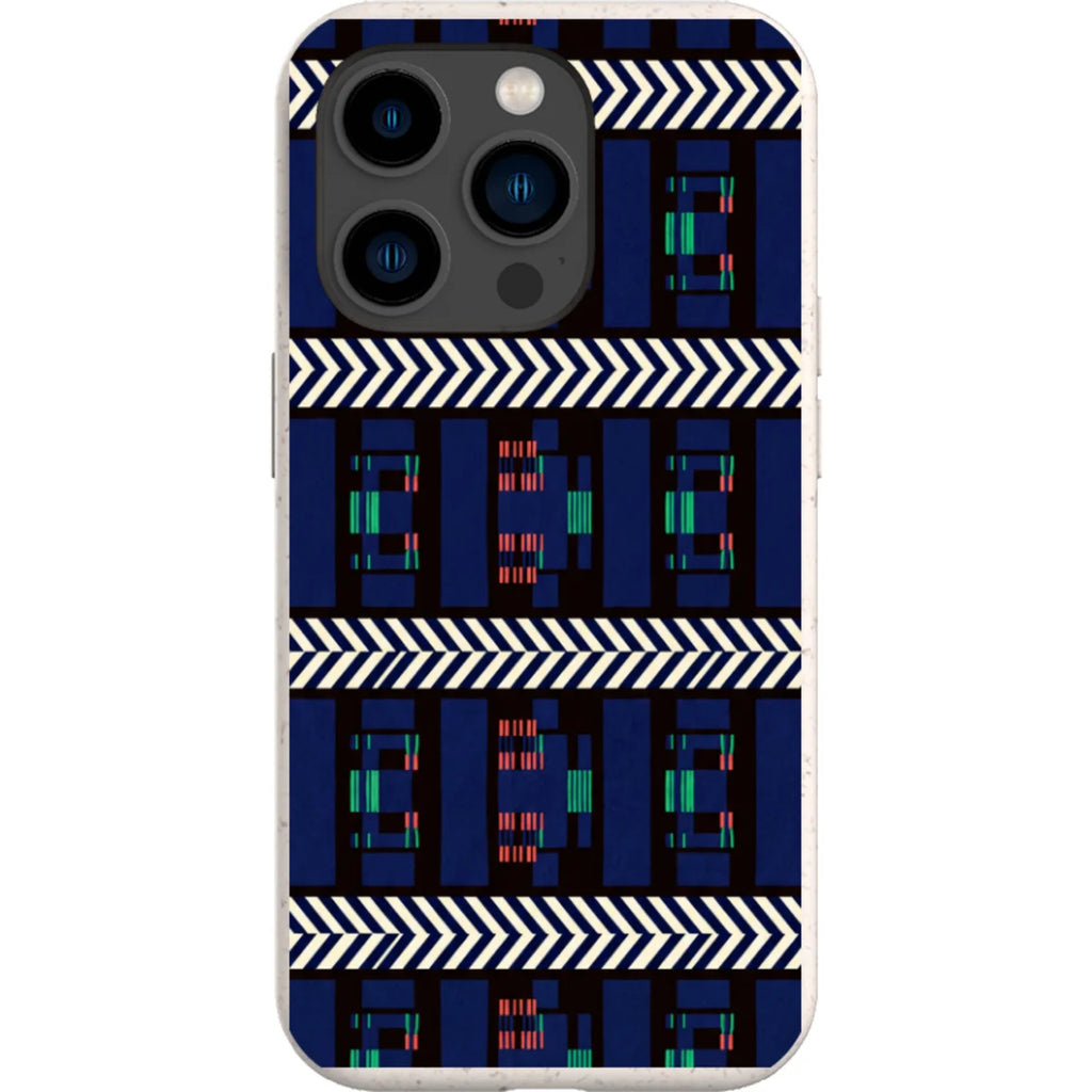 Midnight Aso-Oke by Ada Okoye — iPhone 15 Pro iPhone Bio-degradable Case — Finnaij
