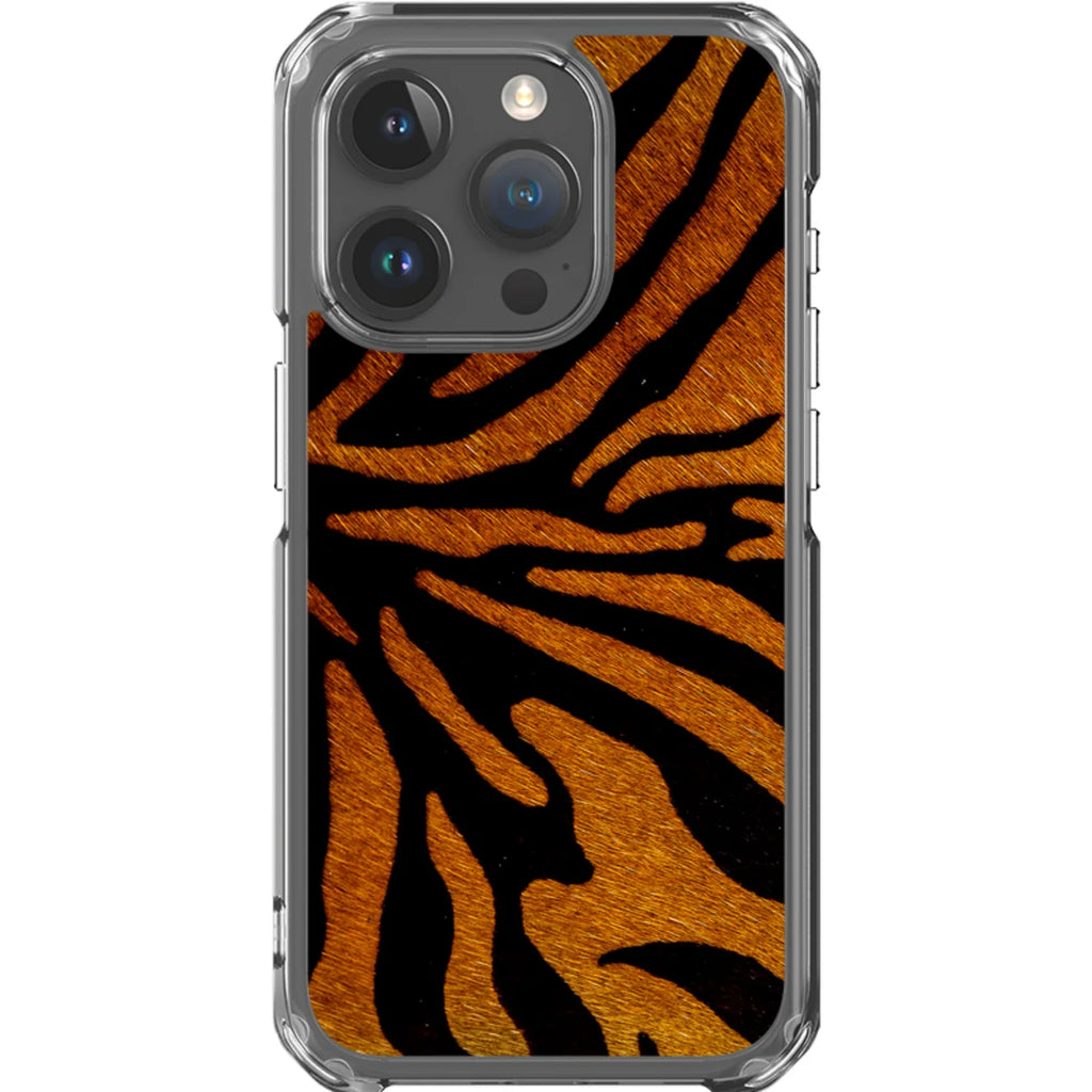 Stripes of the Wild — iPhone 15 Pro Magsafe Clear Impact Case — Finnaij