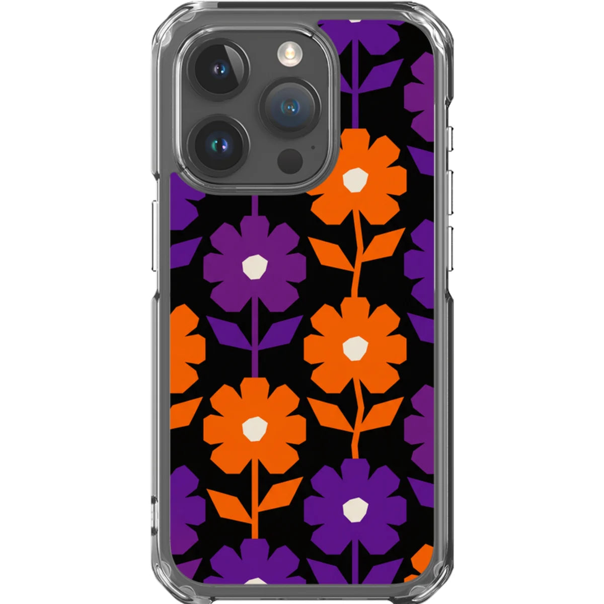 Haunted Bloom — iPhone 15 Pro Magsafe Clear Impact Case — Finnaij