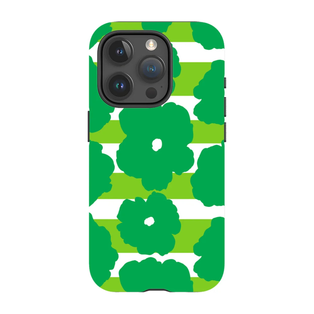 Bold Floral Green — iPhone 15 Pro Magsafe Tough Case — Finnaij