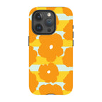 Bold Floral Orange — iPhone 15 Pro Magsafe Tough Case — Finnaij