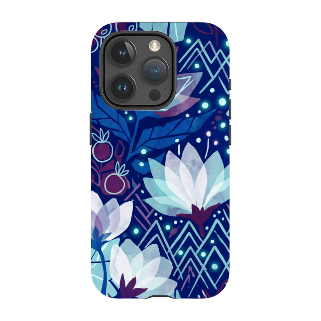 Frozen Lake Petals by Aino Kallio — iPhone 15 Pro Magsafe Tough Case — Finnaij