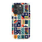 Coastal Indigo Tiles by Ada Okoye — iPhone 15 Pro MagSafe Tough Case — Finnaij