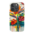 Tropical Flowers by Frida Lövström — iPhone 15 Pro Magsafe Tough Case — Finnaij