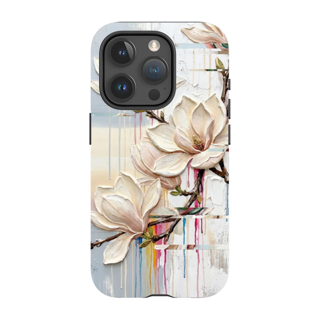 Magnolia Branches by Frida Lövström — iPhone 15 Pro Magsafe Tough Case — Finnaij