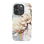 Magnolia Branches by Frida Lövström — iPhone 15 Pro Magsafe Tough Case — Finnaij