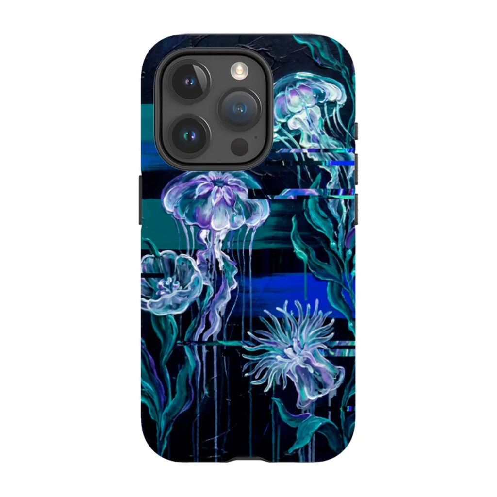 Deep-Sea Underwater Botanical Fantasy by Frida Lövström — iPhone 15 Pro Magsafe Tough Case — Finnaij