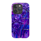 Iris Flowers by Frida Lövström — iPhone 15 Pro Magsafe Tough Case — Finnaij