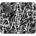 Black-White Grunge — iPhone 15 Pro Wallet Case — Finnaij