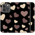 White & Black Hearts Vegan Leather — iPhone 15 Pro Wallet Case — Finnaij