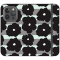 Bold Floral Black — iPhone 15 Pro Wallet Case — Finnaij
