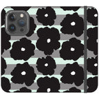 Bold Floral Black — iPhone 15 Pro Wallet Case — Finnaij