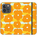 Bold Floral Orange — iPhone 15 Pro Wallet Case — Finnaij