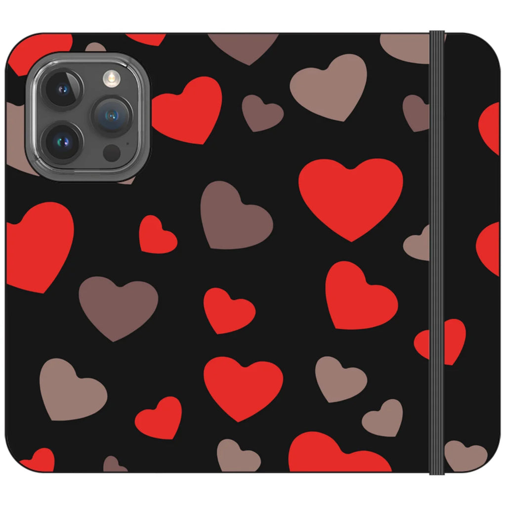 Red Hearts — iPhone 15 Pro Wallet Case — Finnaij