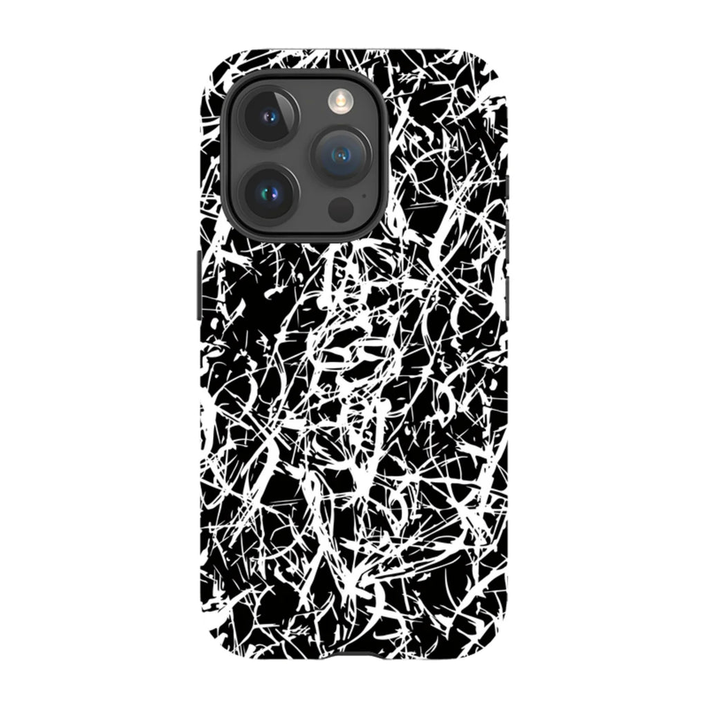 Black-White Grunge — iPhone 15 Pro Tough Case — Finnaij