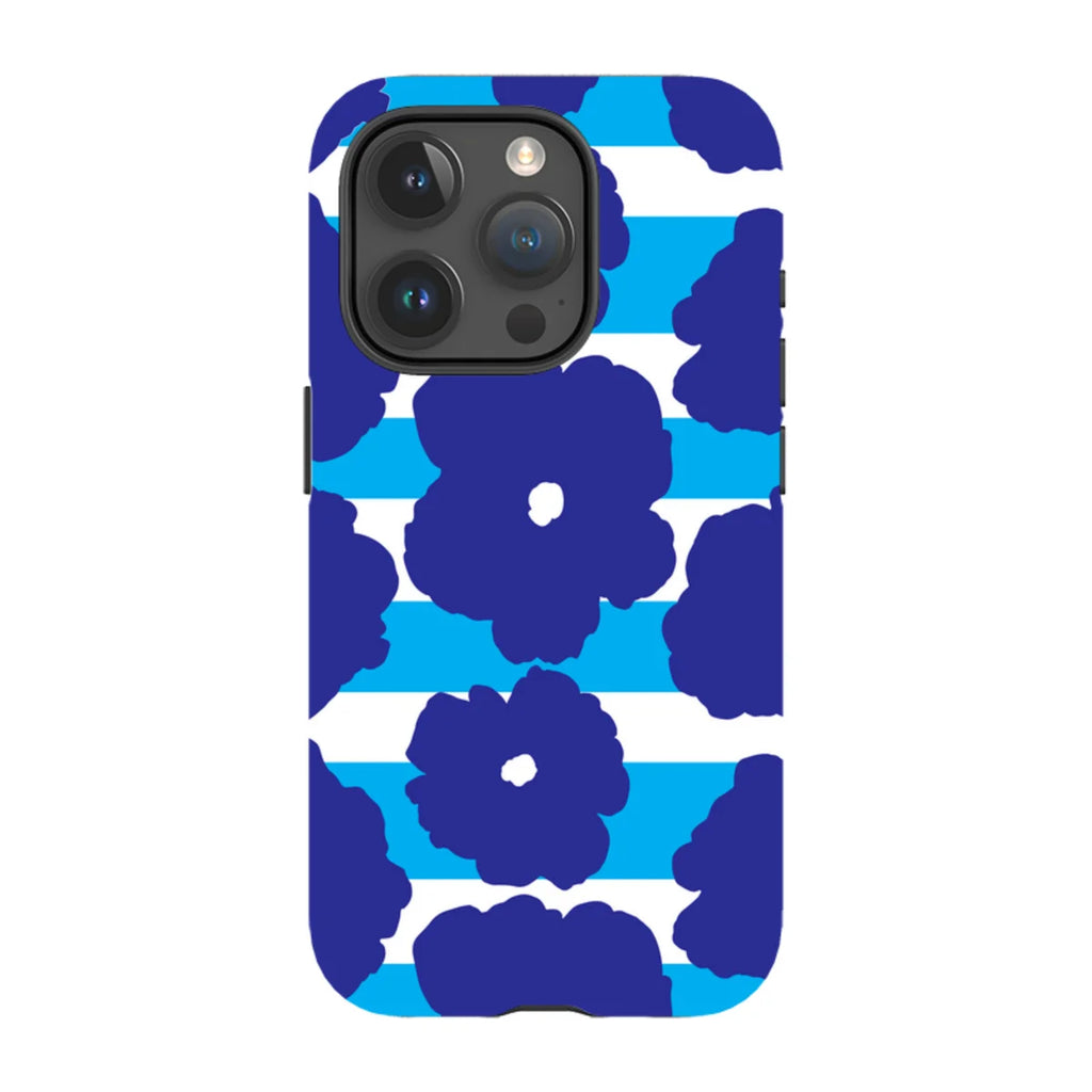 Bold Floral Blue — iPhone 15 Pro Tough Case — Finnaij