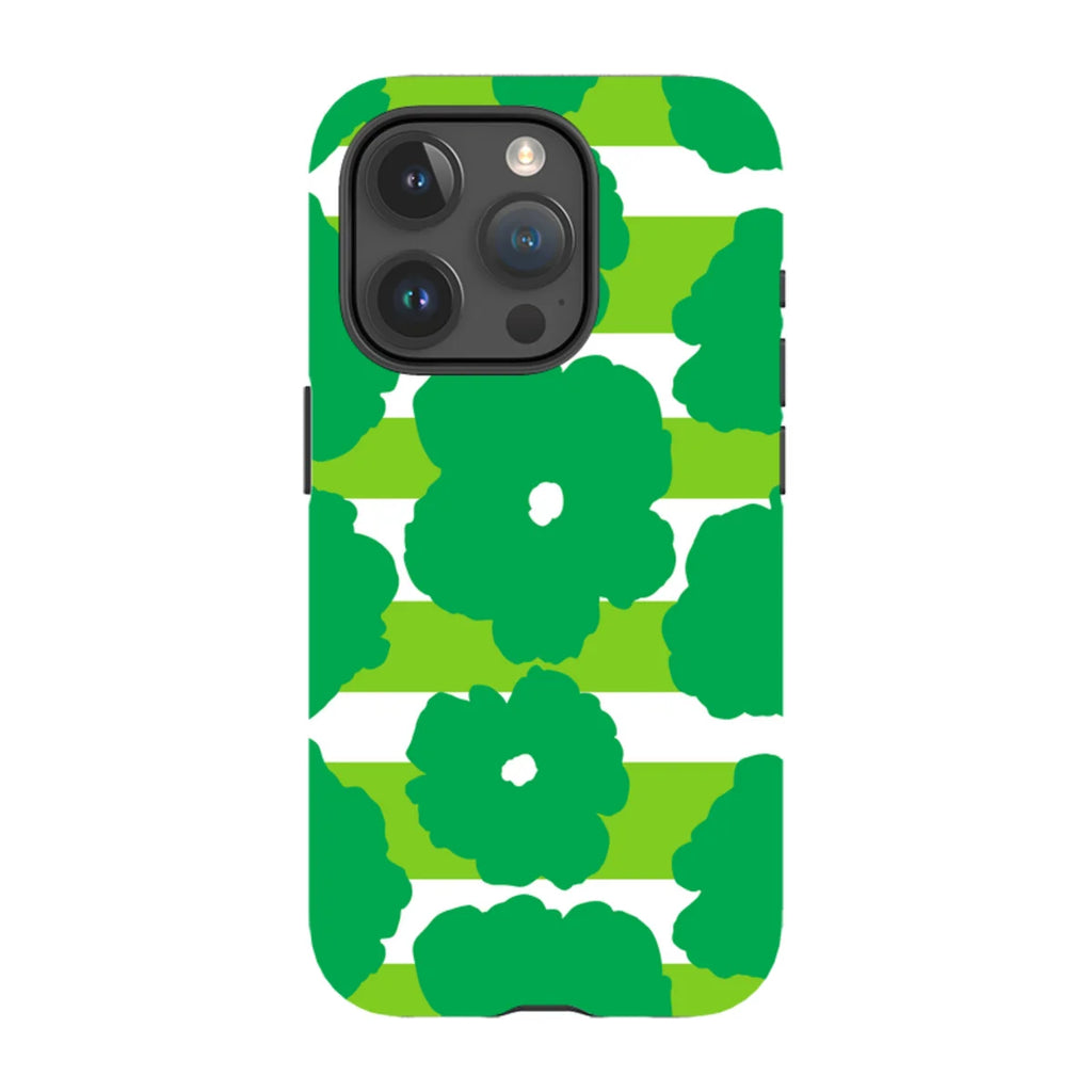 Bold Floral Green — iPhone 15 Pro Tough Case — Finnaij