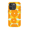 Bold Floral Orange — iPhone 15 Pro Tough Case — Finnaij