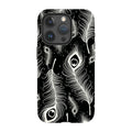 Feathers in Bloom Black — iPhone 15 Pro Tough Case — Finnaij