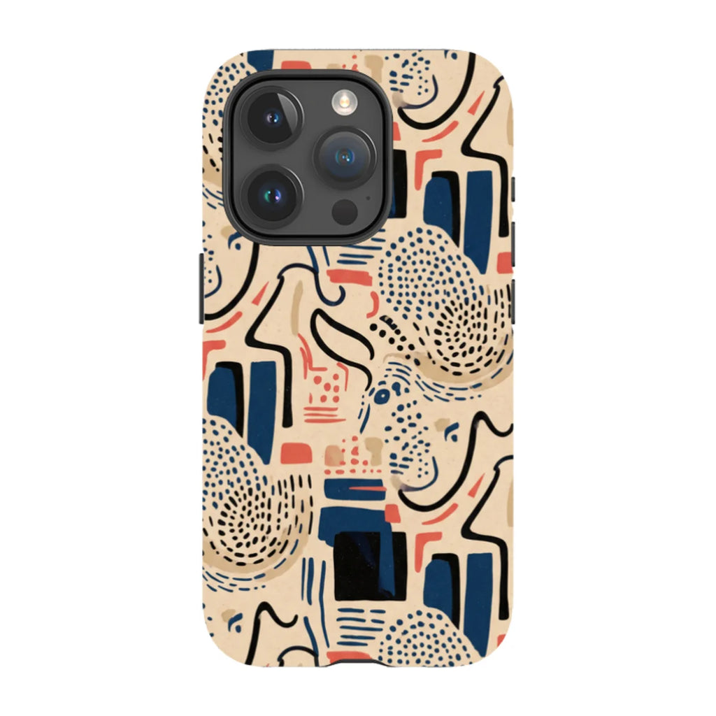 Sandstone Adire by Ada Okoye — iPhone 15 Pro Tough Case — Finnaij