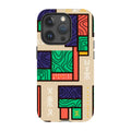 Ankara Blocks on Sand by Ada Okoye — iPhone 15 Pro Tough Case — Finnaij