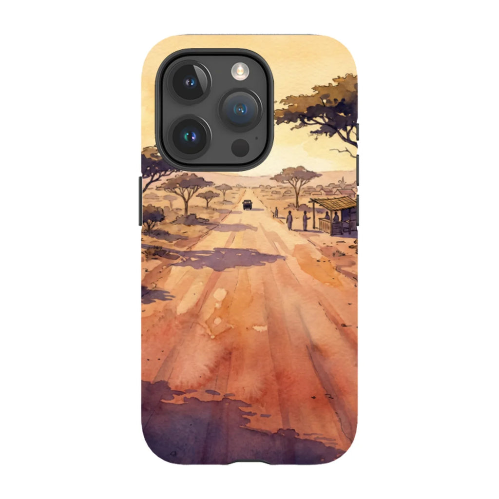 Laterite Road Golden Hour by Tobi Akinyemi — iPhone 15 Pro Tough Case — Finnaij