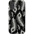 Feathers in Bloom Black — iPhone 16 iPhone Bio-degradable Case — Finnaij