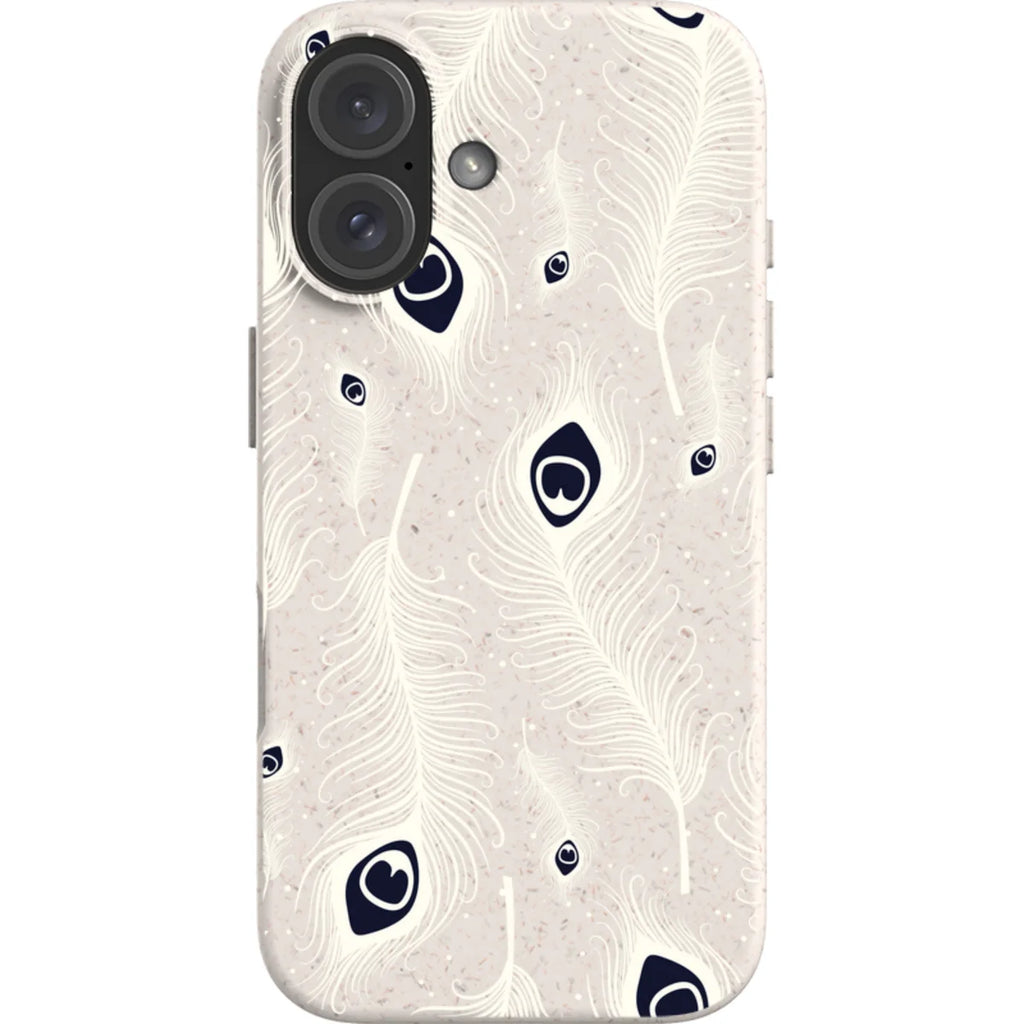 Feathers in Bloom Natural — iPhone 16 iPhone Bio-degradable Case — Finnaij