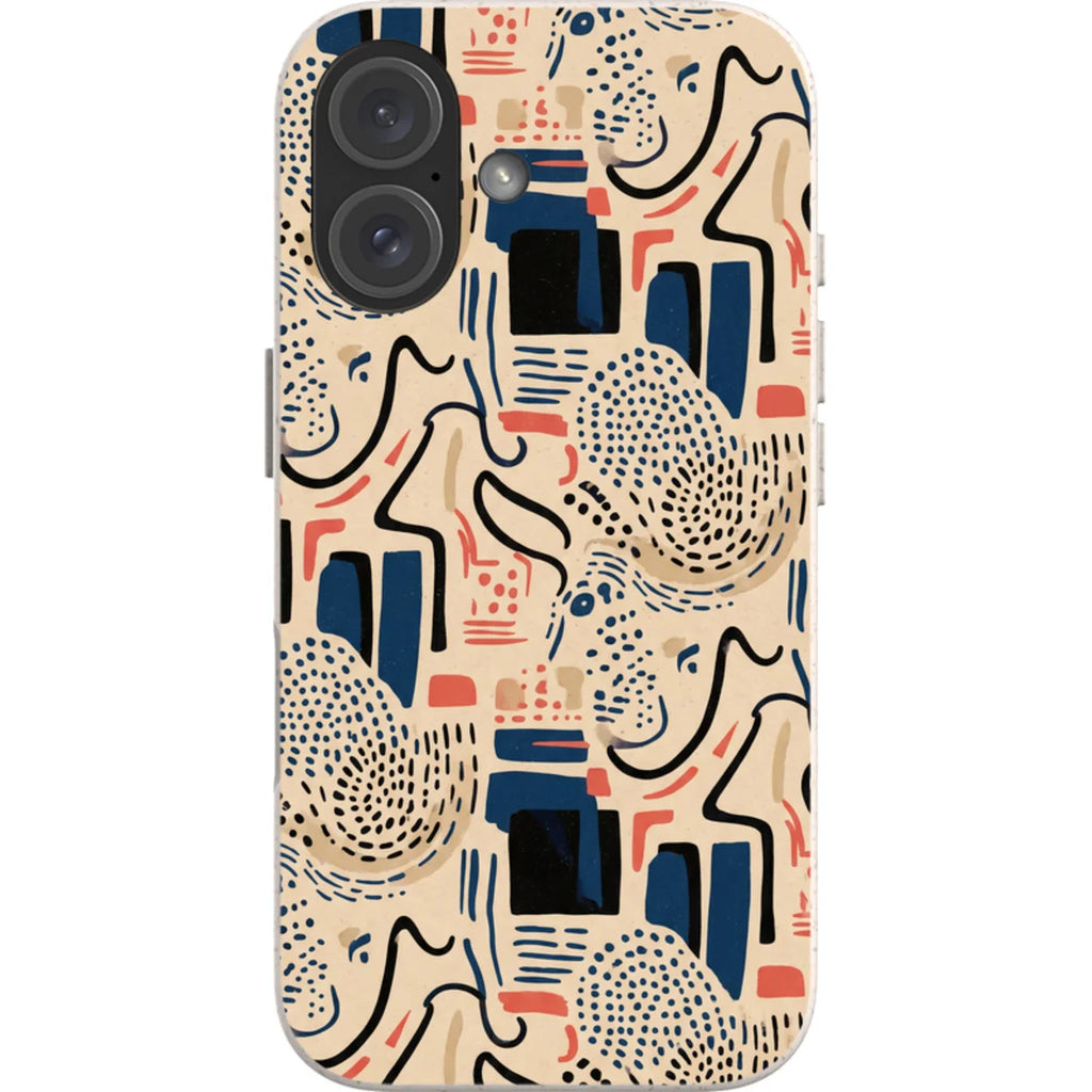 Sandstone Adire by Ada Okoye — iPhone 16 iPhone Bio-degradable Case — Finnaij