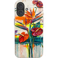 Tropical Flowers by Frida Lövström — iPhone 16 iPhone Bio-degradable Case — Finnaij