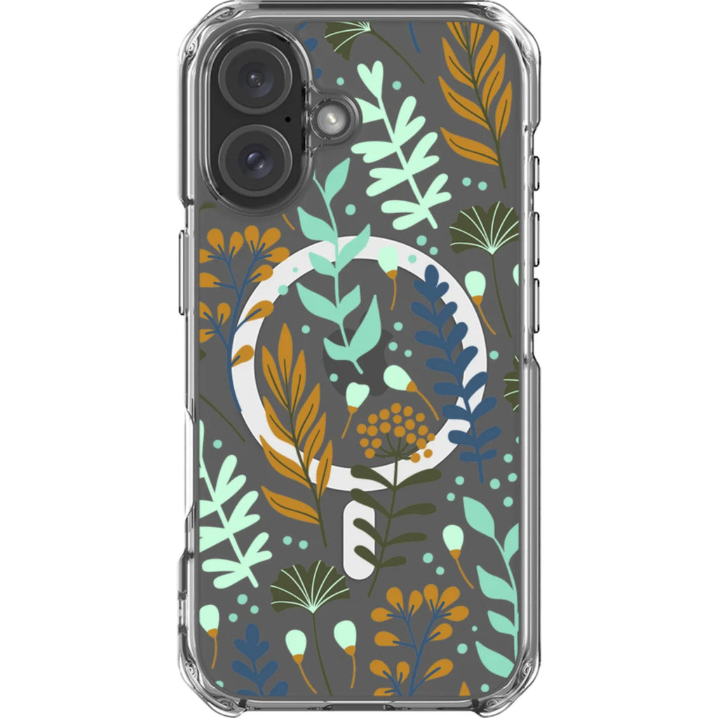 Wild Floral — iPhone 16 Magsafe Clear Impact Case — Finnaij