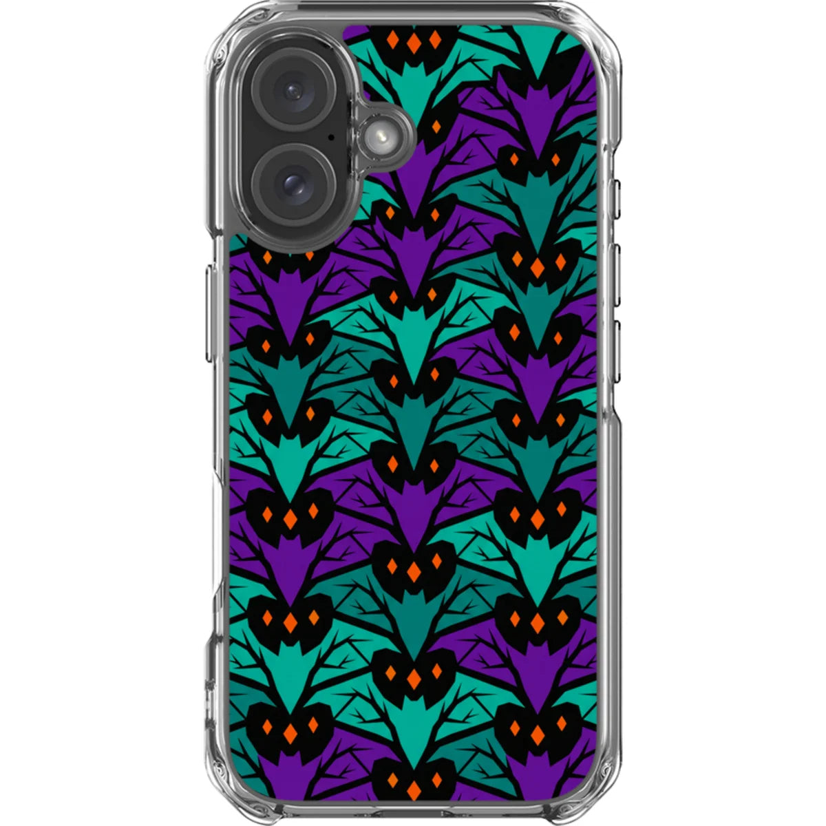 Bat Forest — iPhone 16 Magsafe Clear Impact Case — Finnaij