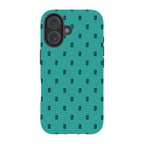 Monogram Teal — iPhone 16 Magsafe Tough Case — Finnaij