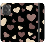 White & Black Hearts Vegan Leather — iPhone 16 Wallet Case — Finnaij