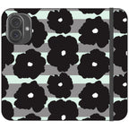 Bold Floral Black — iPhone 16 Wallet Case — Finnaij