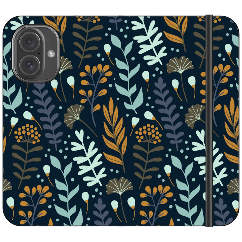 Wild Floral Vegan Leather — iPhone 16 Wallet Case — Finnaij