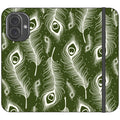 Feathers in Bloom Army Green — iPhone 16 Wallet Case — Finnaij