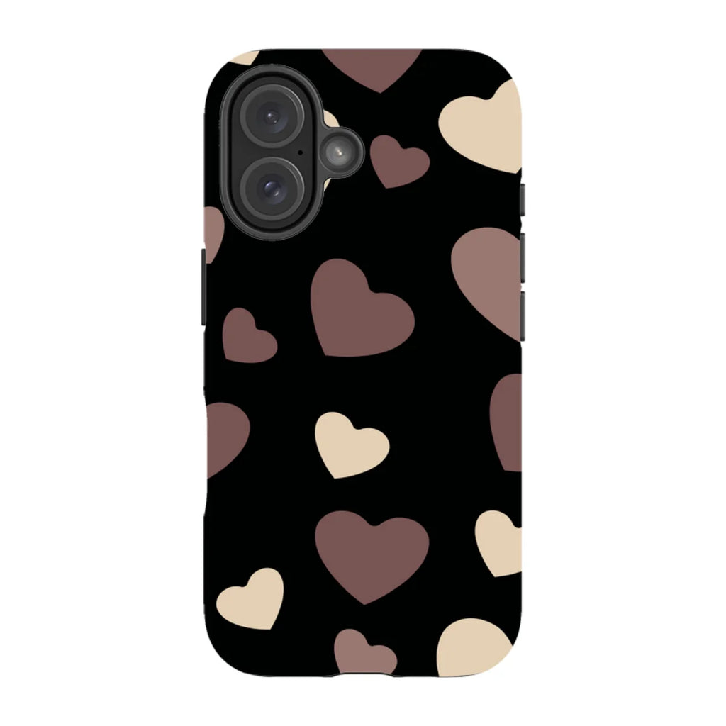 White & Black Hearts — iPhone 16 Tough Case — Finnaij