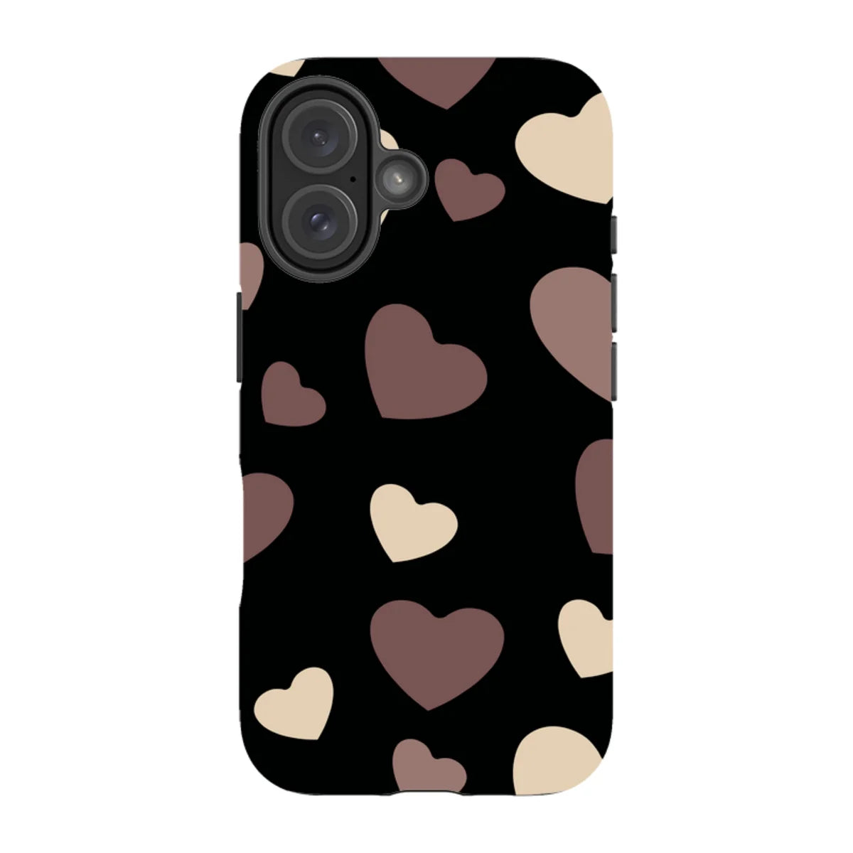 White & Black Hearts — iPhone 16 Tough Case — Finnaij