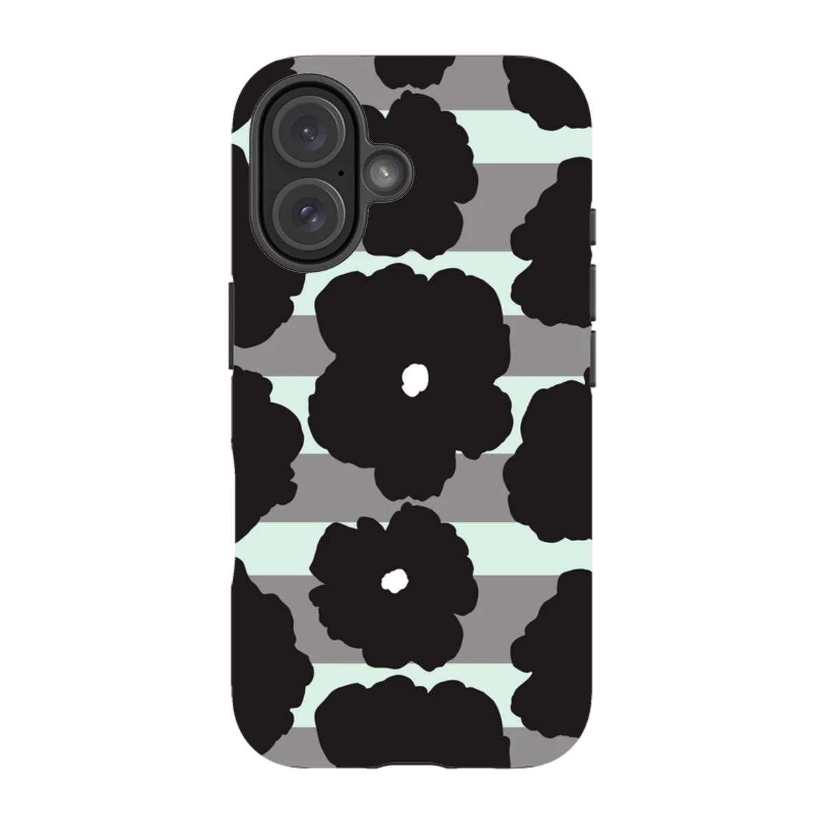 Bold Floral Black — iPhone 16 Tough Case — Finnaij