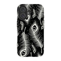 Feathers in Bloom Black — iPhone 16 Tough Case — Finnaij