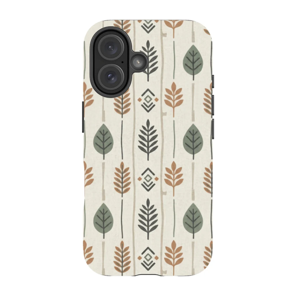 Birch and Linen Pattern by Elsi Vaarala — iPhone 16 Tough Case — Finnaij