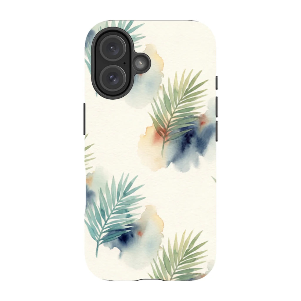 Palm Frond Breeze Pattern by Tobi Akinyemi — iPhone 16 Tough Case — Finnaij