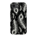Feathers in Bloom Black — iPhone 16e Tough Case — Finnaij