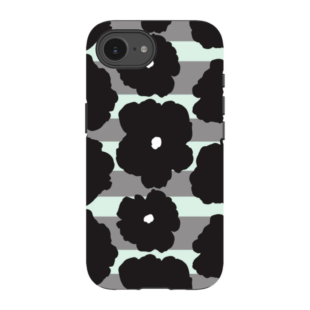 Bold Floral Black — iPhone 16e Tough Case — Finnaij